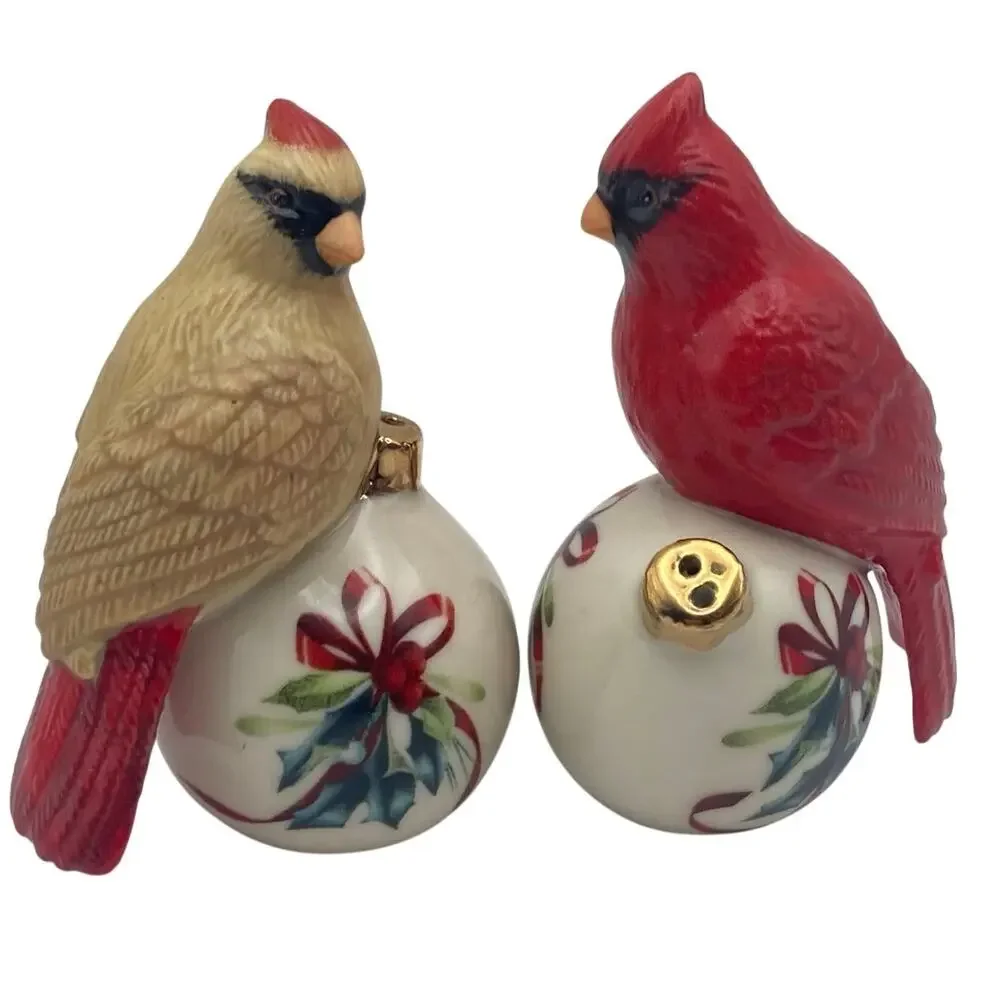 Lenox Winter Greetings Cardinal Salt & Pepper Shaker Set
